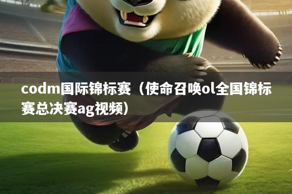 codm国际锦标赛(使命召唤ol全国锦标赛总决赛ag视频)